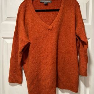 French Connection V-Neck Rust Sweater